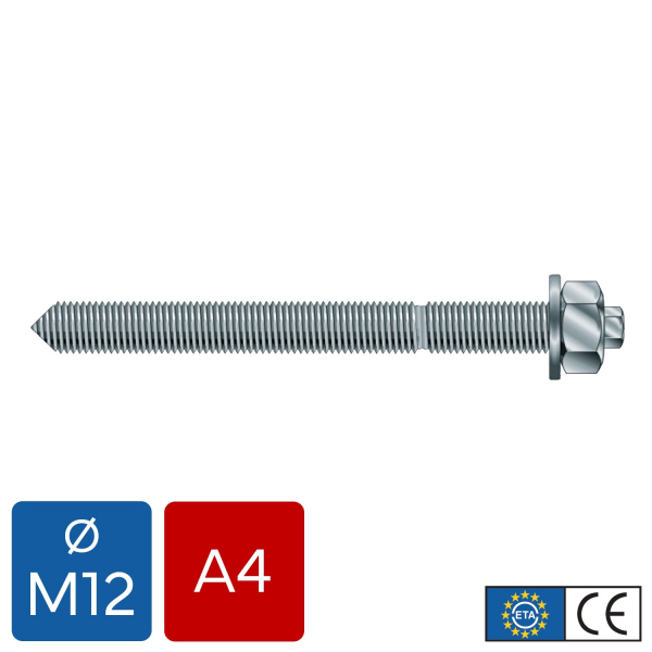 Verbundankerstangen V-A A4  M12 x 160 / VE10