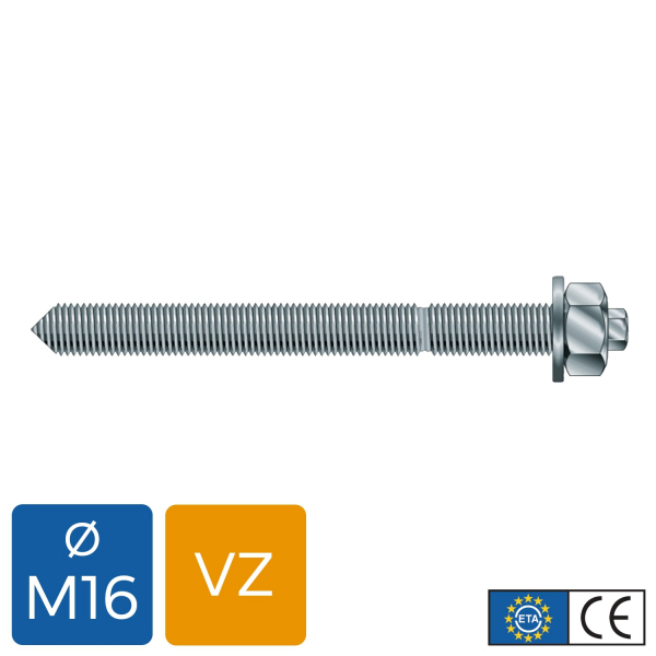 Verbundankerstangen V-A VZ  M16 x 190 / VE10